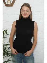 Akbeniz Akbeniz Bayan Sıfır Kol Yarım Balıkçı Yaka Body 262S