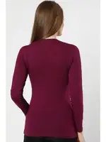 Akbeniz Bayan Uzun Kol Body 250M Mor farklı açı