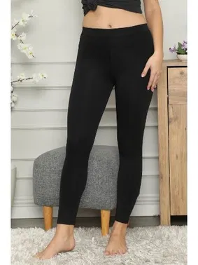 Akbeniz Akbeniz Düz Siyah Tayt 5855 - Alternatif Görünüm