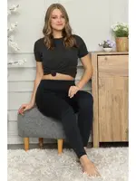 Akbeniz Düz Siyah Tayt 5855 Siyah farklı açı