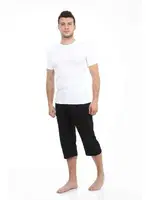 Akbeniz Erkek Pamuk Kapri 27191 Siyah