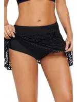 Angelsin Dantel Etekli Bikini Alt Siyah detay görünüm