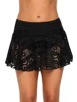 Angelsin Dantel Etekli Bikini Alt Siyah görsel 4