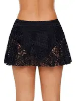 Angelsin Dantel Etekli Bikini Alt Siyah görsel 5