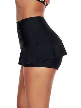 Angelsin Angelsin Siyah Etek Görünümlü Deniz Şortu - Alternatif Görünüm