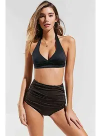 Angelsin Angelsin Siyah Yüksek Bel Bikini Alt