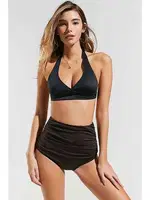 Angelsin Siyah Yüksek Bel Bikini Alt Siyah