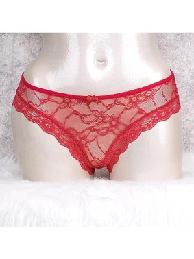 Anıl Anıl Dantelli Kırmızı Transparan Külot 2737