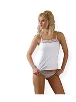 Anıt Likralı Dantelli ip Askılı Atlet 2120 Beyaz