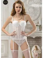 Asilce 3015 Ekru Büstiyer Jartiyer Takım