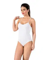 Ayar Askılı Bayan Boy Body Lüx DRM 054 Beyaz detay görünüm