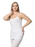 Ayar Askılı Lycralı Atlet Lüx DRM 053 Beyaz farklı açı