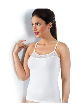 Lüx DRM Bamboo Dantelli ip Askılı Bayan Atlet Lüx DRM 3610