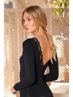 Berrak 8009 Bayan Çıtçıtlı (Kancalı) Body Siyah detay görünüm