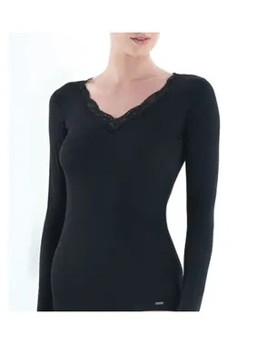 Black Spade BlackSpade Comfort Kadın Siyah T-Shirt 1344