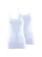 BlackSpade Essential Kadın İnce Askılı Atlet Beyaz 2'li Paket 1591  Beyaz