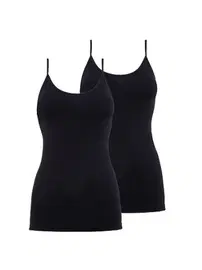 Black Spade BlackSpade Essential Kadın İnce Askılı Atlet Siyah 2'li Paket 1591 