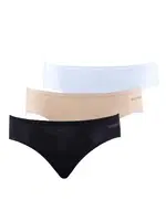 BlackSpade Essential Kadın Slip Külot Beyaz Ten Siyah 3'lü Paket 1575  Beyaz Ten Siyah