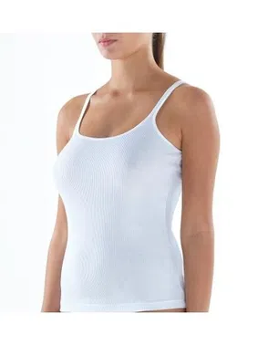 Black Spade BlackSpade Fine Rib İnce Askılı U Yaka Beyaz Atlet 1615