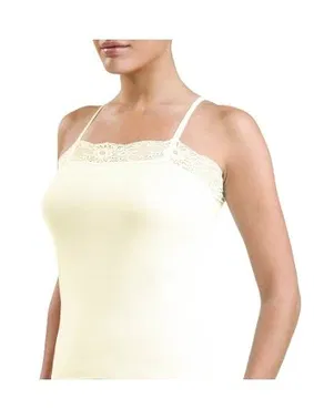 Black Spade BlackSpade İnce Askılı Dantelli Krem Atlet 1347