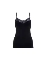 BlackSpade Private Büyük Beden Dantelli İnce Askılı Atlet 1984 Siyah Siyah