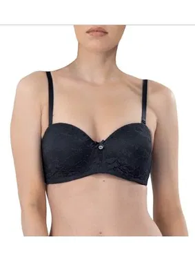 Black Spade BlackSpade Straplez Destekli Dantelli Siyah Sütyen 3012