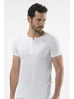 Cacharel - Düğmeli kısa kollu t-shirt 1308/BEYAZ Beyaz detay görünüm