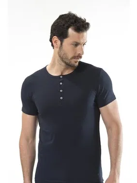 Cacharel Cacharel - Düğmeli kısa kollu t-shirt 1308/LACİVERT