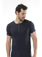 Cacharel - Düğmeli kısa kollu t-shirt 1308/LACİVERT Lacivert
