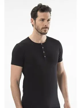 Cacharel Cacharel - Düğmeli kısa kollu t-shirt 1308/SİYAH