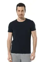 Cacharel Erkek Likralı O Yaka T-shirt 1331/LACİVERT Lacivert