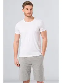 Cacharel Cacharel Erkek T-Shirt (Slim Fit) 2169/BEYAZ