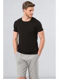 Cacharel Cacharel Erkek T-Shirt (Slim Fit) 2169/SİYAH