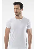 Cacharel - O yaka kısa kollu t-shirt 1305/BEYAZ Beyaz detay görünüm