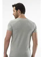 Cacharel - O yaka kısa kollu t-shirt 1305/GRİ Gri detay görünüm