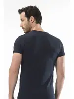 Cacharel - O yaka kısa kollu t-shirt 1307/LACİVERT Lacivert farklı açı