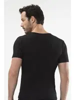 Cacharel Termal Kısa Kol V Yaka 1602/SİYAH Siyah farklı açı