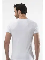 Cacharel - V yaka kısa kollu t-shirt 1306/BEYAZ Beyaz farklı açı