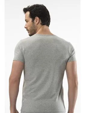 Cacharel Cacharel - V yaka kısa kollu t-shirt 1306/GRİ - Alternatif Görünüm