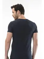 Cacharel - V yaka kısa kollu t-shirt 1306/LACİVERT Lacivert farklı açı