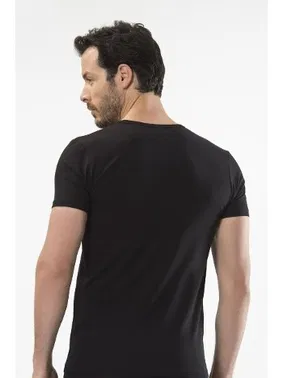 Cacharel Cacharel - V yaka kısa kollu t-shirt 1306/SİYAH - Alternatif Görünüm