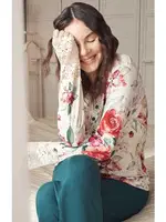 Çiçek Desenli Pijama Takımı Feyza 3931