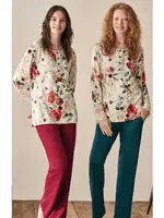Çiçek Desenli Pijama Takımı Feyza 3931 detay görünüm
