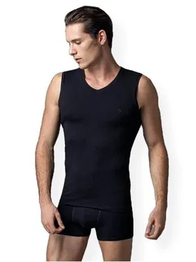 Eros Compact V Yaka Kolsuz T-Shirt 2 li Eros ERS 006