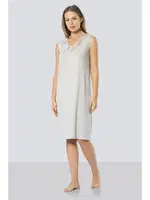 Dantelli V Yaka Gecelik Türen 3285/GRİ Gri