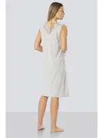 Dantelli V Yaka Gecelik Türen 3285/GRİ Gri detay görünüm