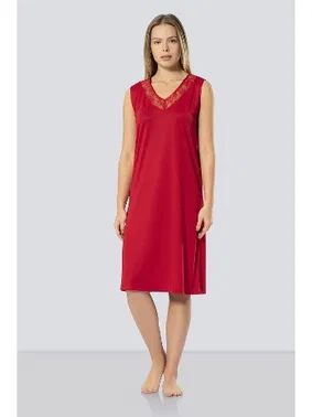 Türen Dantelli V Yaka Gecelik Türen 3285/KIRMIZI