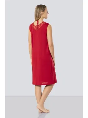 Türen Dantelli V Yaka Gecelik Türen 3285/KIRMIZI - Alternatif Görünüm