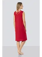 Dantelli V Yaka Gecelik Türen 3285/KIRMIZI Kırmızı detay görünüm