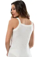 Derby Geniş Askılı Kaşkorse Erdem 2203 Beyaz detay görünüm